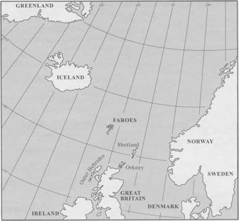 Location Of The Faroe Islands In The North Atlantic Region Download