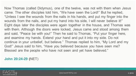 Now Thomas Called Didymus One Of The Twelve Was Not With Them When