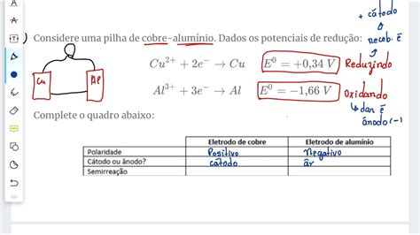 Exercício Potencial Padrão de Redução 2 YouTube