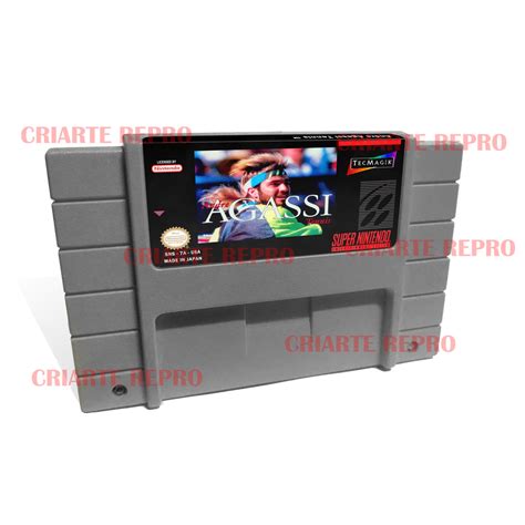 Andre Agassi Tennis Jogo De Super Nintendo Shopee Brasil