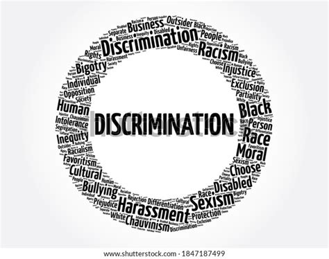 Discrimination Word Cloud Collage Social Concept Stock Illustration