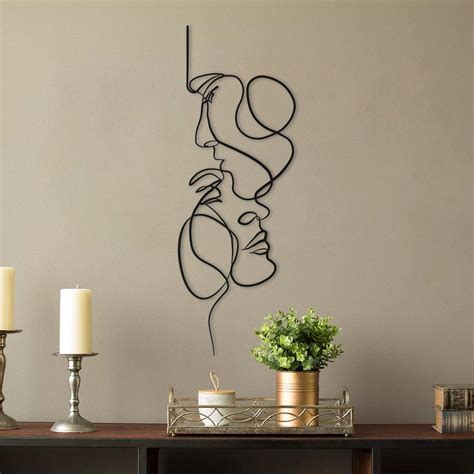 Buy Love Line Art Woman Line Art Metal Wall Art Metal Wall Decor