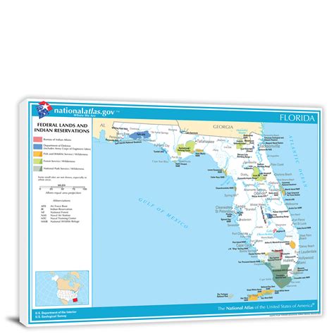 Florida National Atlas Federal Lands And Indian Reservations Map 2022