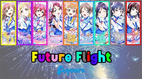 Future Flight Aqours Rom Kan Eng Full Lyrics Love Live Color Coded