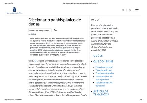 Documento Tilde Diccionario Panhisp Nico De Dudas Rae Asale