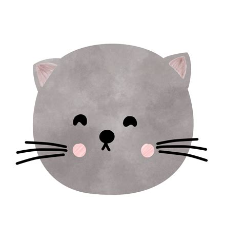 Cute Cat Face Card Of Cartoon 26976819 Png