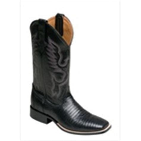 Mens Genuine Teju Lizard Square Toe Boots Black D Walmart