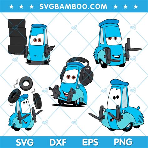 Guido Cars SVG Bundle, Disney Pixar Car Guido SVG