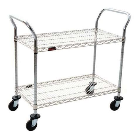 U2 2142s Heavy Duty Stainless Steel 2 Shelf Utility Cart Correct Products