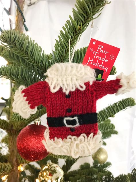 Wool Santa Suit Ornament Fair Trade And Handmade In Nepal Ornaments