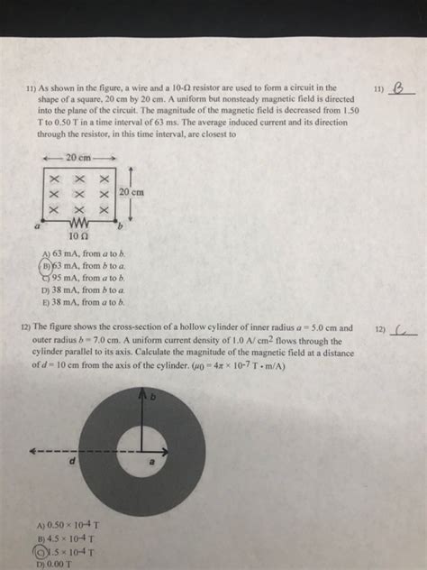 Solved 6 A Rigid Rectangular Loop Which Measures 030 M By