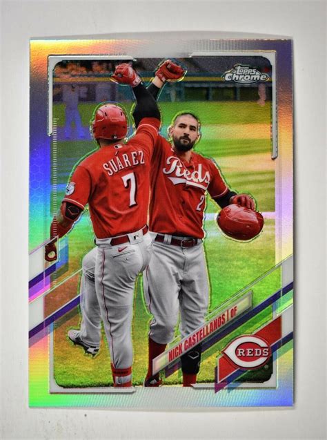 2021 Topps Chrome Silver Refractor 205 Nick Castellanos Cincinnati