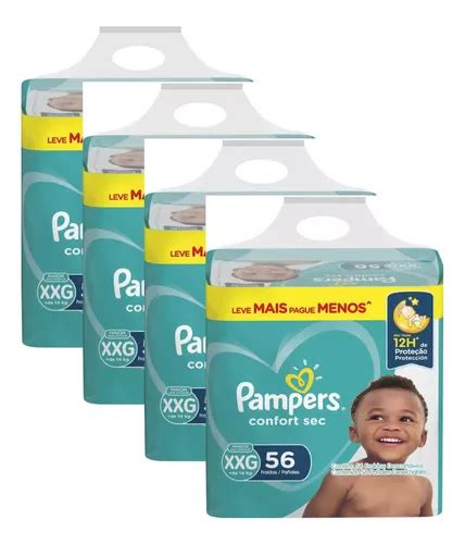 Fralda Descartável Infantil Pampers Confort Sec Xxg Kit C4