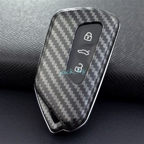 Carbon Fiber Car Key Fob Cover Case Shell For Vw Golf Gti Mk Id