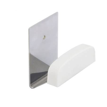 Colgador Percha Adhesivo Acero Inoxidable Color Metalizado Blanco