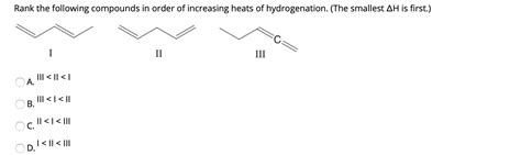 Solved Rank The Following Compounds In Order Of Increasing