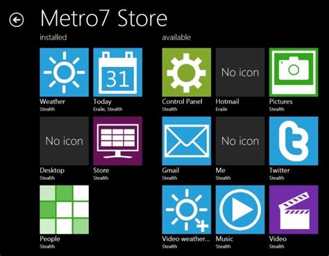 Get Windows 8 Metro Start Screen In Windows 7 Metro7