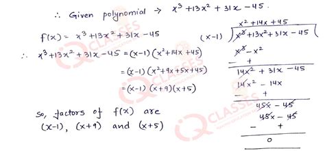 Class10 ICSE Maths Important Questions Chapter Remainder And Factor Theorem