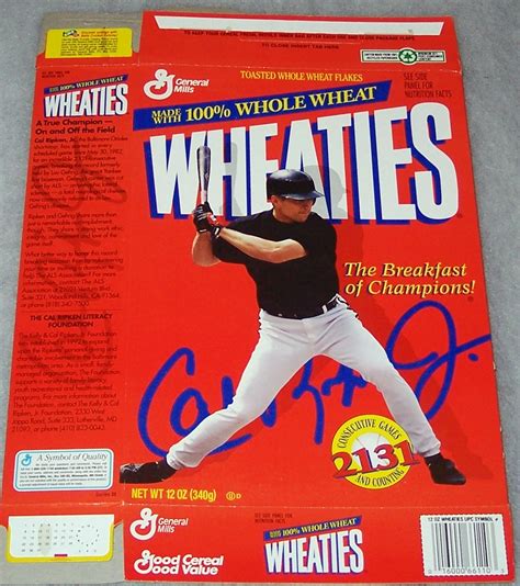 Cal Ripken Consecutive Games No Logo Wheaties Box