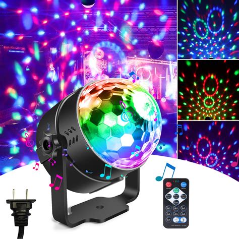 Sound Activated Led Disco Ball Party Lights With Remote For Club Stage Halloween Wedding