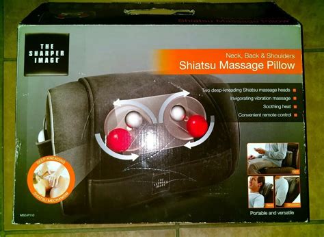 Sharper Image Shiatsu Massage Pillow W Heat And Neck And Shoulders Backpreowned Ebay