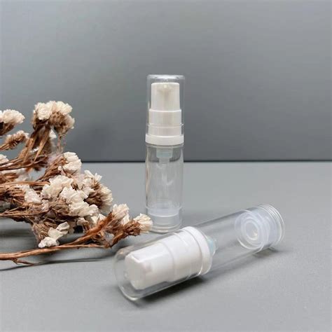 5ml 10ml 15ml Plastic Transparent Airless Portable Pump Lotion Bottle