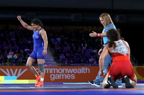 Cwg 2022 Gold For Sakshi Malik Podium Finish For Anshu Malik And