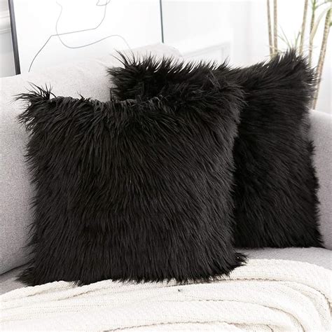 Wlnui Set Of 2 Black Decorative Pillow Covers New Luxury