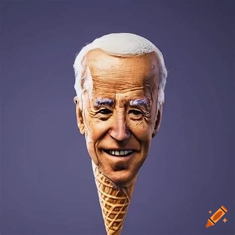 Satirical Representation Of Joe Biden As Ice Cream Cones On Craiyon