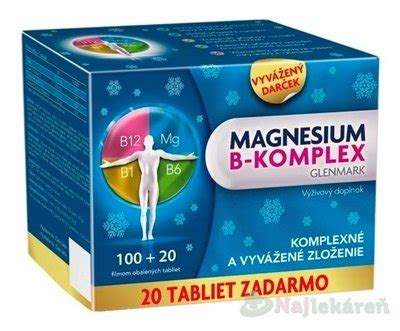 Magnesium B komplex Glenmark 100 20 ks Najlekáreň eu