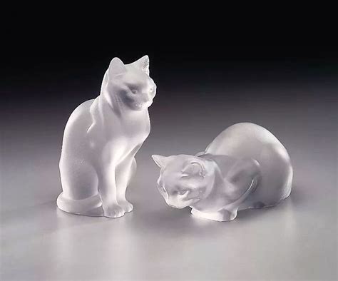 Lalique Crystal Cats Lalique Contemporary Glass Art Lalique Crystal