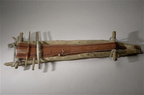 Navajo Loom With Unfinished Weaving Sash Belt Shaped By The Loom