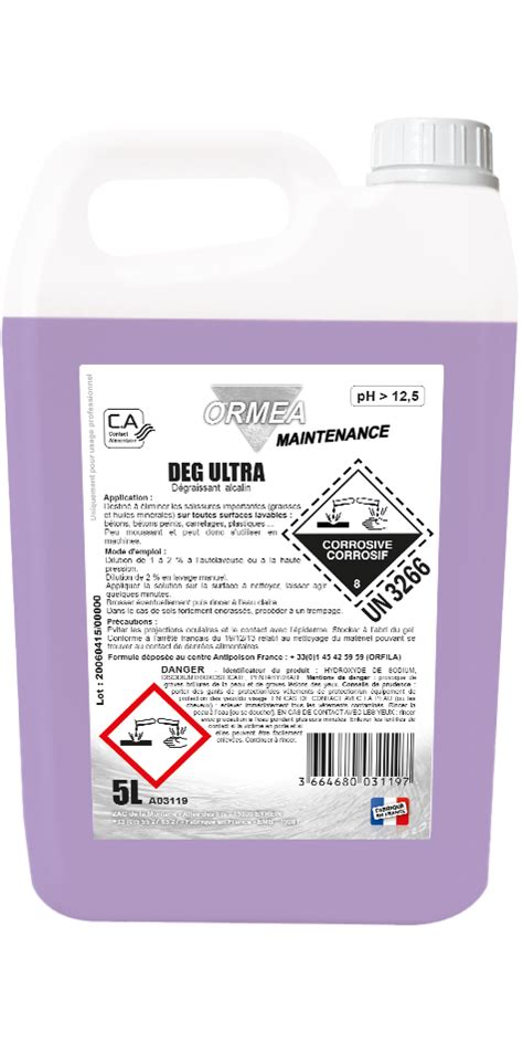 DEG ULTRA Bidon 5L Boutique Eyrein Industrie