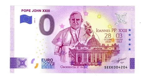 Billete Cero Euro Souvenir Papa Juan X X Ill Vaticano Mercadolibre