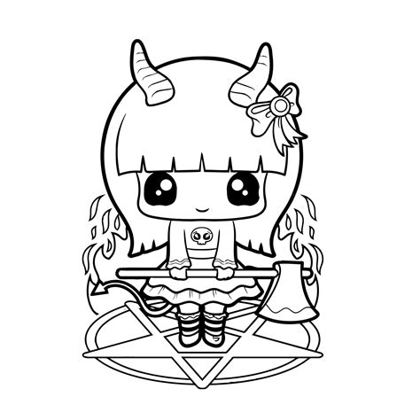 Gothic Chibi Colouring Pages Creepy Chibi Kawaii And Anime The Best