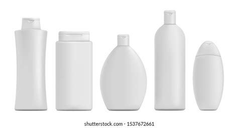 Shampoo Bottle Mockup Set Realistic White Stock Vector Royalty Free