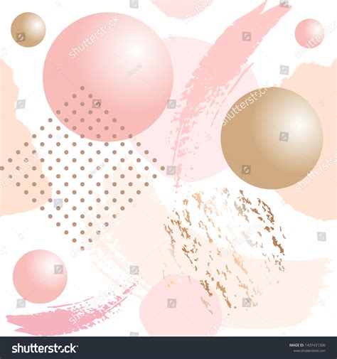 Seamless Pattern Peach Pink Gold Nude Stock Vector Royalty Free Shutterstock