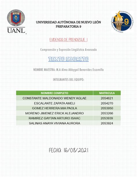 Equipo Evidencia Etapa Cyela Universidad Aut Noma De Nuevo Le N