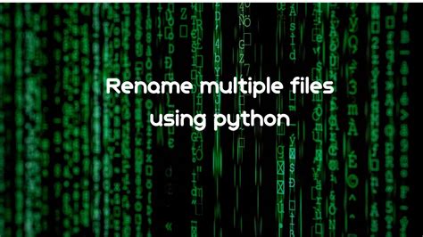 How To Rename Multiple Files In A Folder Using Python Printable Forms