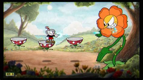 Cuphead Third Boss Floral Fury Gameplay Walkthrough Youtube