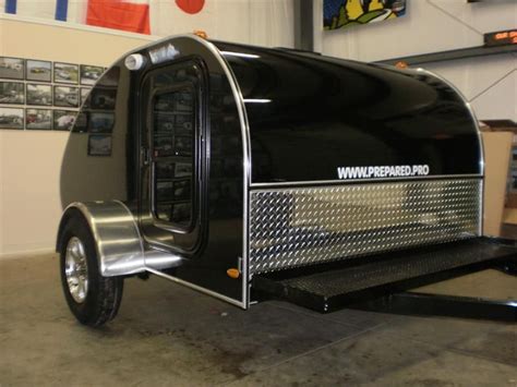 Sleek Black And Silver Teardrop Trailer Trailer Camper