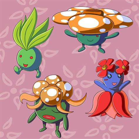 Oddish evolution group [Shiny Gen2] by M-Knight-SH on DeviantArt