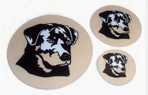 Beige Nonslip Silicone Black Labrador Kitchen Counter Hot Pad Table Placemat Table Trivet