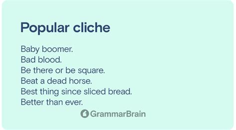 Top Cliche Examples Definition Types Common Cliches Grammarbrain