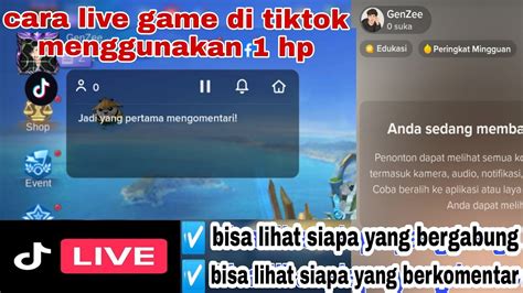 Cara Live Game Di Tiktok Menggunakan Hp Youtube