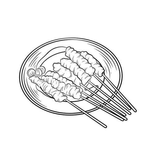 Engraving Hand Drawn Sate 15609290 Vector Art At Vecteezy