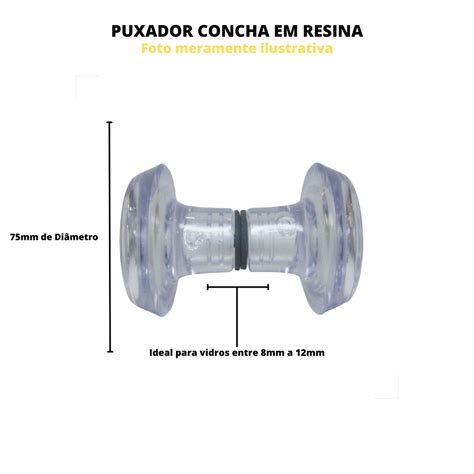 Puxador Resina M Dio Branco Porta De Vidro Blindex Fast Vidros