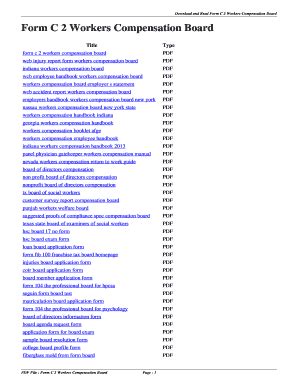 Fillable Online Form C Workers Compensation Board Form C Workers