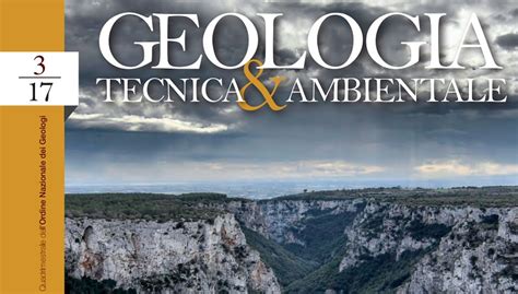 Geologia Tecnica Ambientale Consiglio Nazionale Dei Geologi