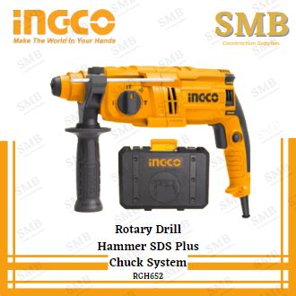 Ingco Rotary Drill Hammer Sds Plus Chuck System W Rgh Smb